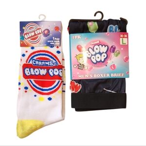 Mens Crazy Funny Blow Pop‎ Candy Sucker Boxer Brief Underwear Novelty Crew Socks